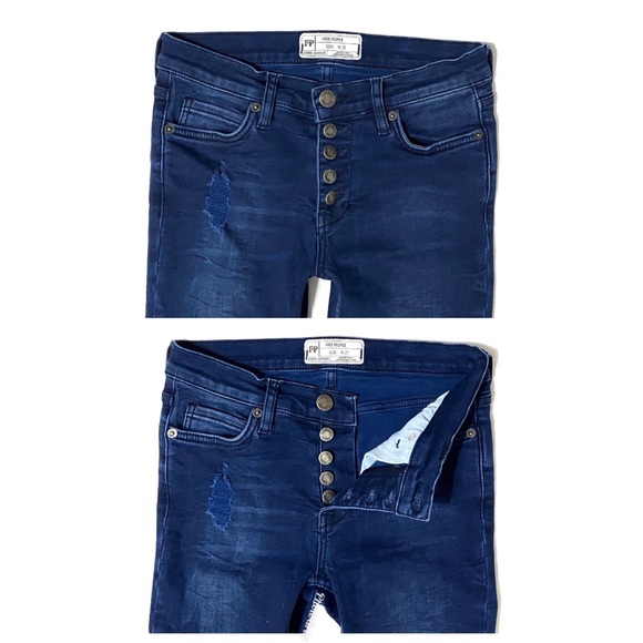 Free People Jeans Distressed Raw Hem - Picture 4 of 10